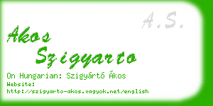 akos szigyarto business card